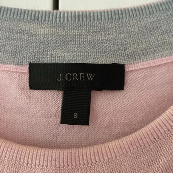 J. Crew Crew‎ Neck Margot Light Pink 100% Merino Wool Sweater Size S Oversized - Picture 6 of 10